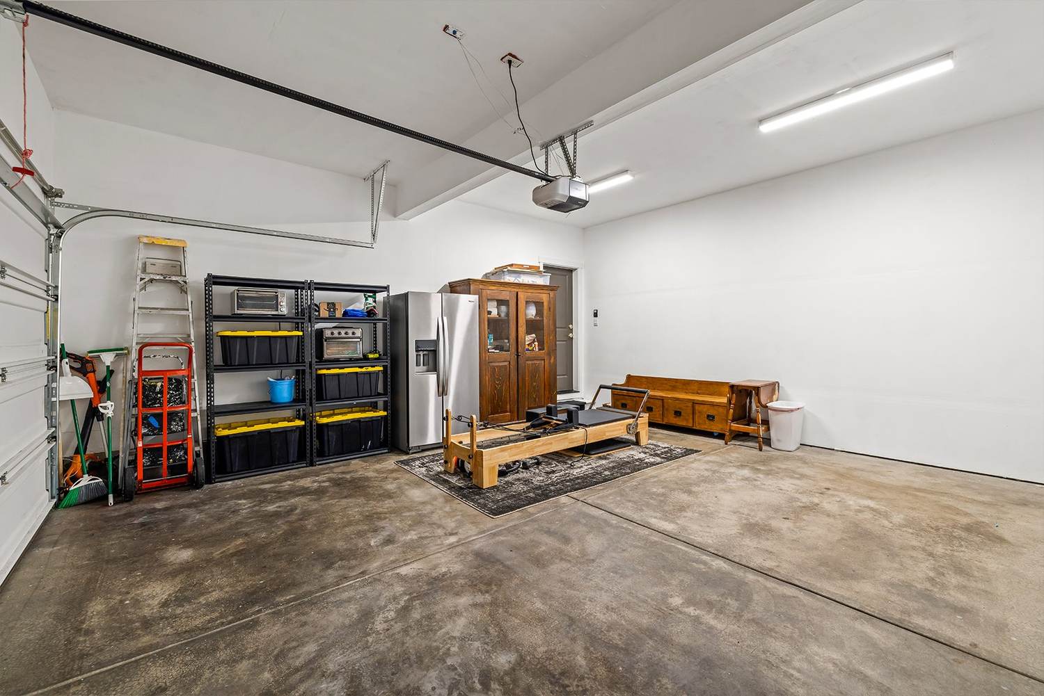 Two-car garage with built-in storage