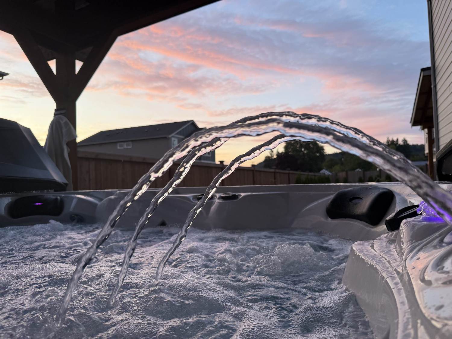 Jacuzzi jets at sunset