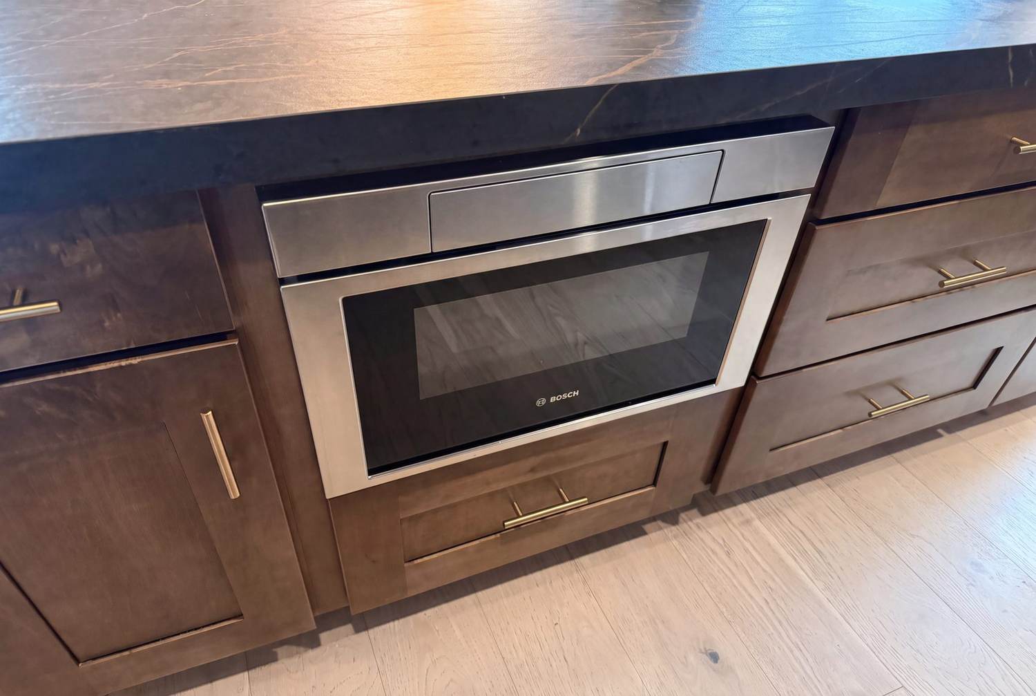 Built-in island microwave detail