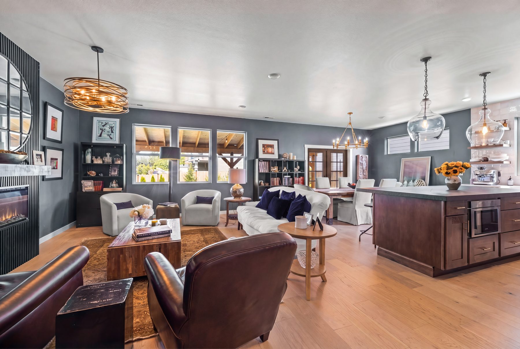 Open floor plan — long sightlines for camera moves