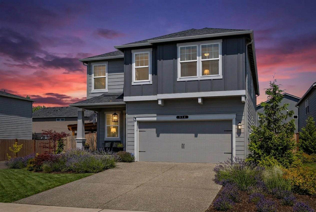 315 Belfair St SW at sunset — front exterior at golden hour