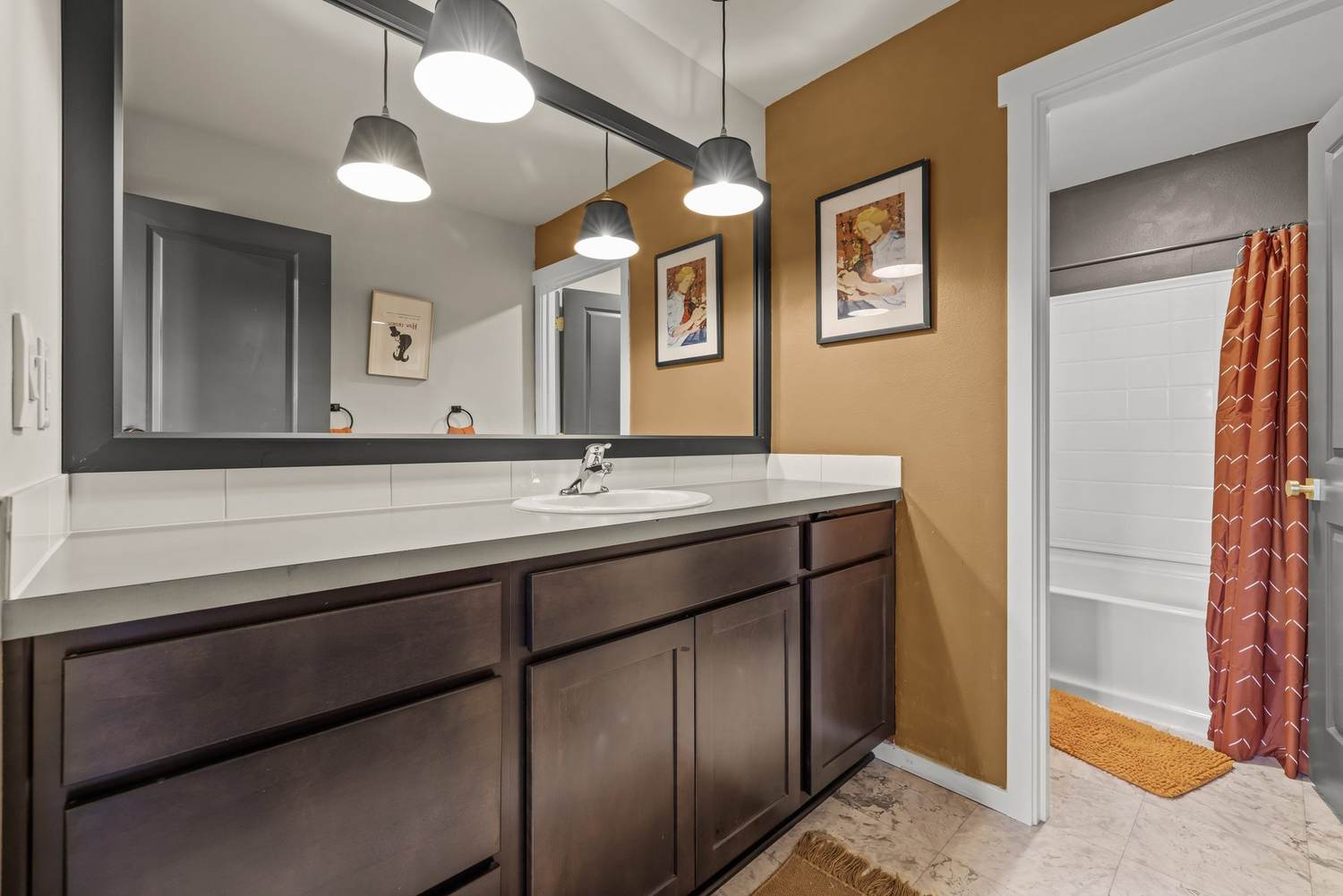 Upstairs full bath vanity